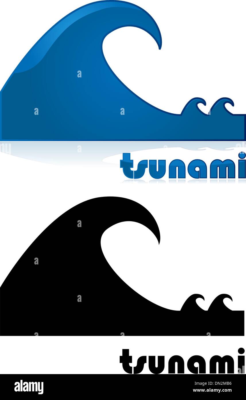 Alerte au tsunami Illustration de Vecteur