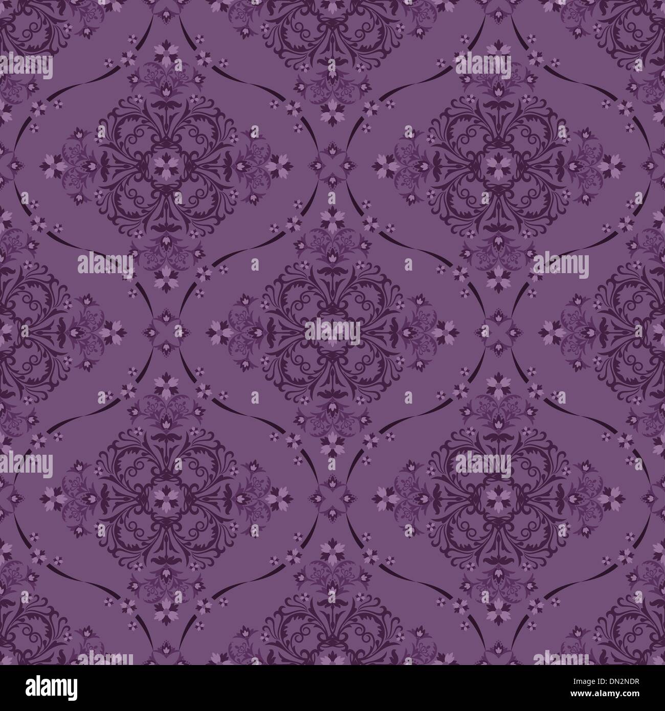 Papier peint à fleurs violet luxe Seamless pattern Illustration de Vecteur
