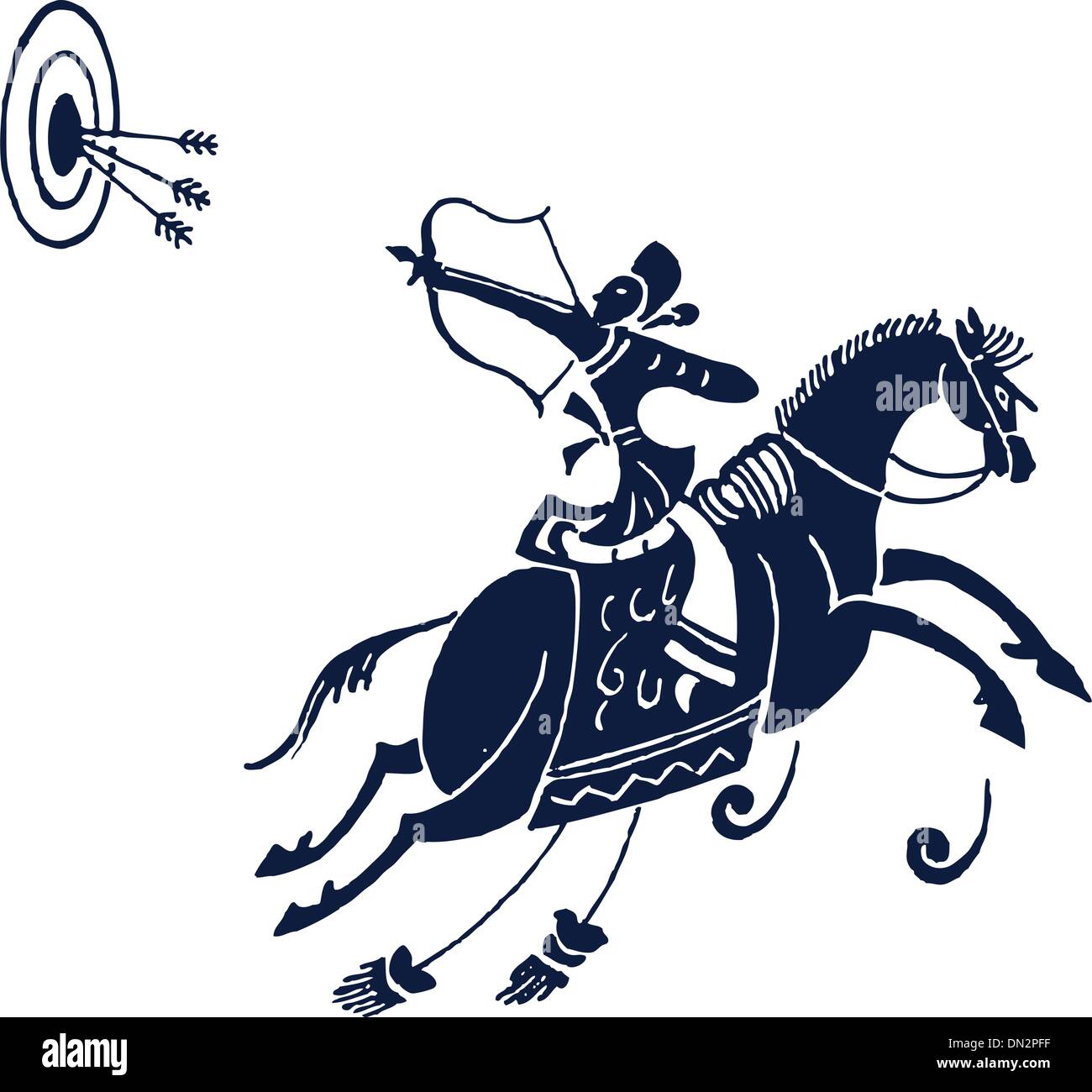 Man riding horse design Illustration de Vecteur