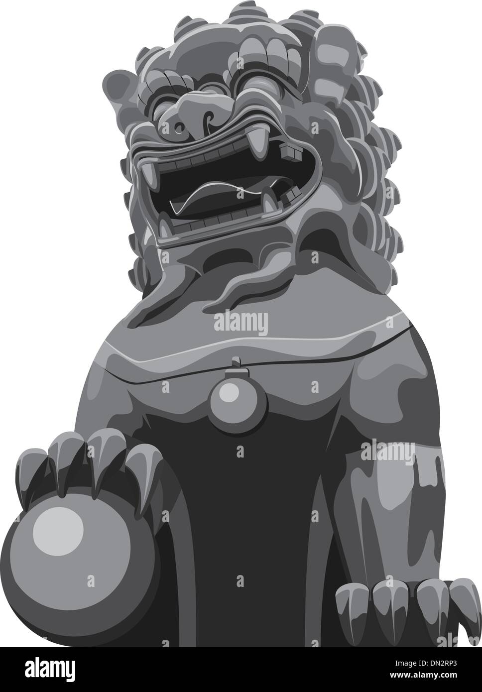 Motif lion chinois traditionnel Illustration de Vecteur
