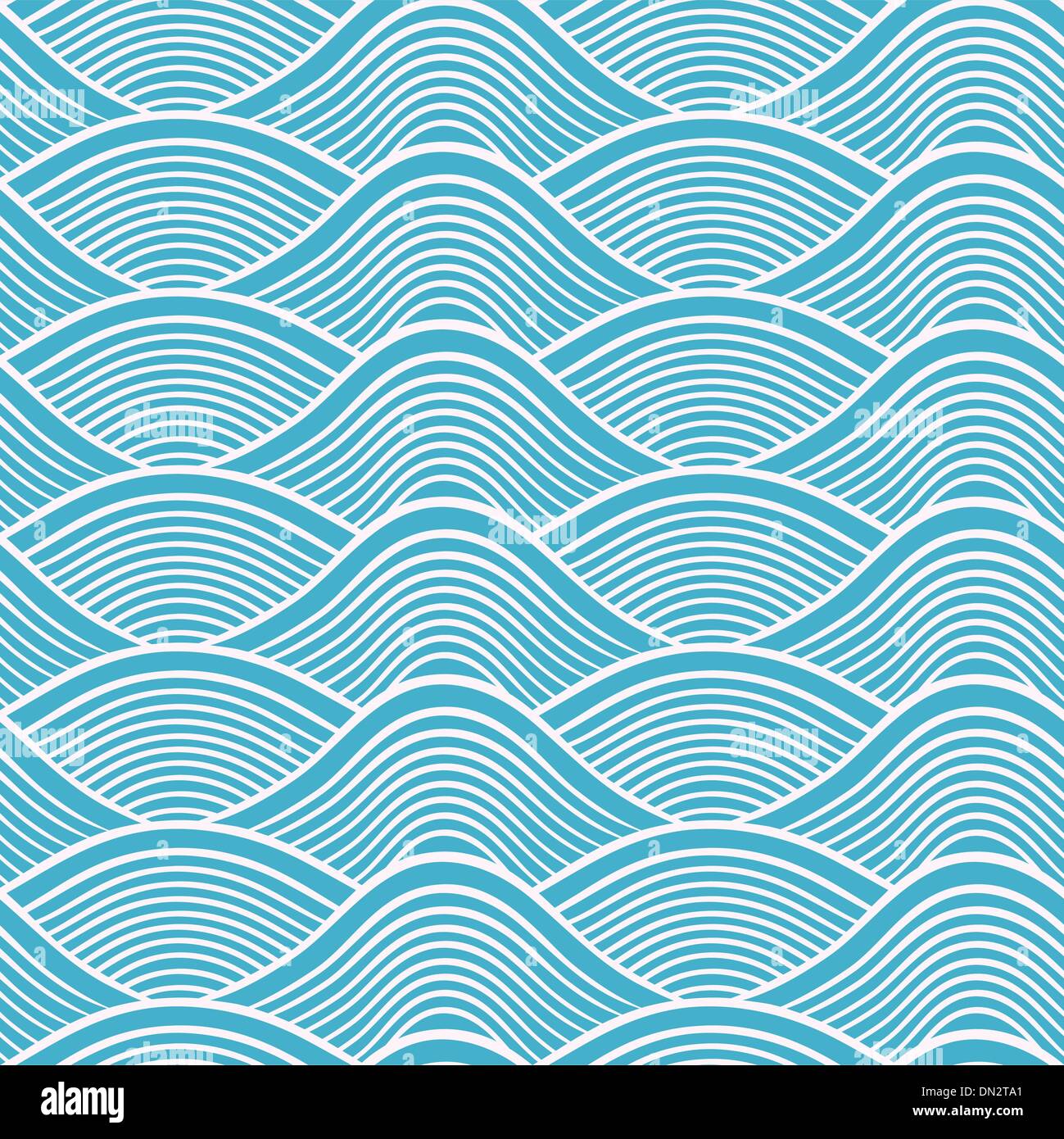 Motif de vagues de l'océan sans couture japonaise Illustration de Vecteur