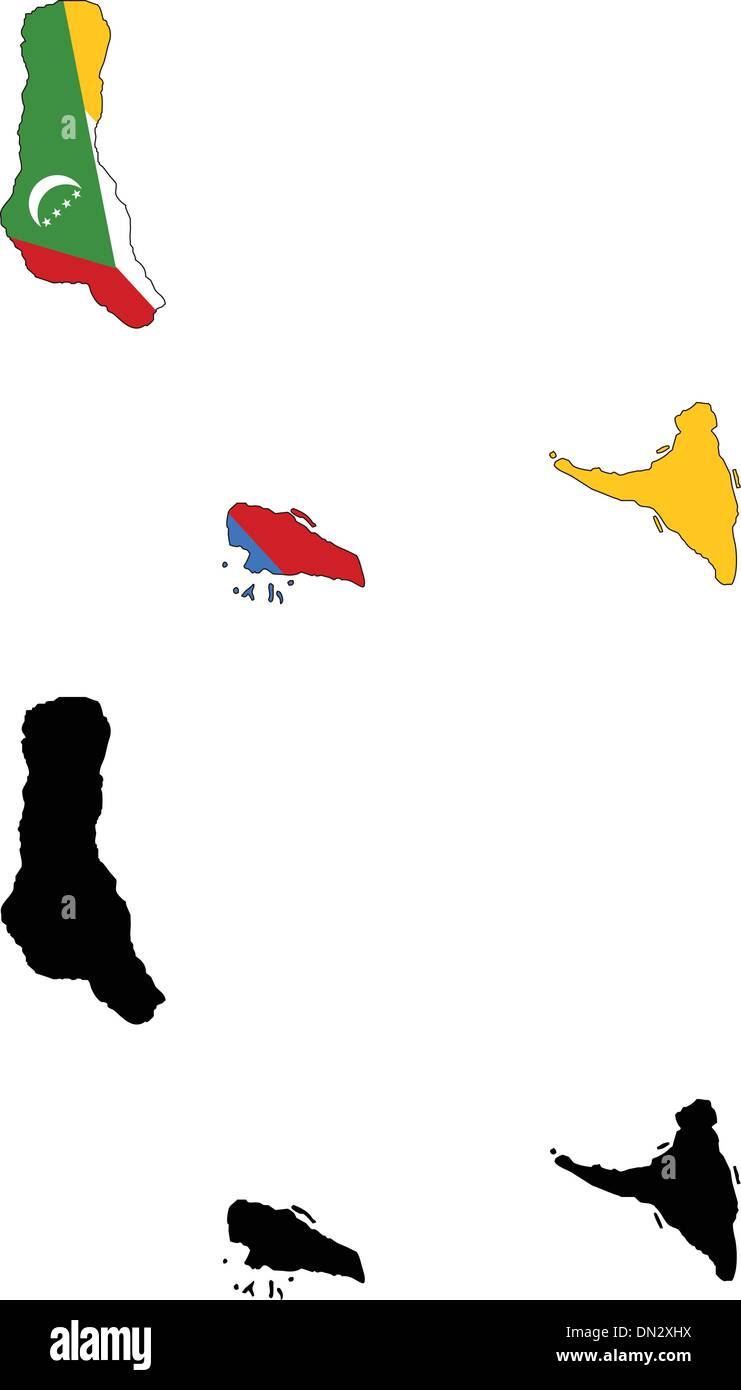 Comores Illustration de Vecteur