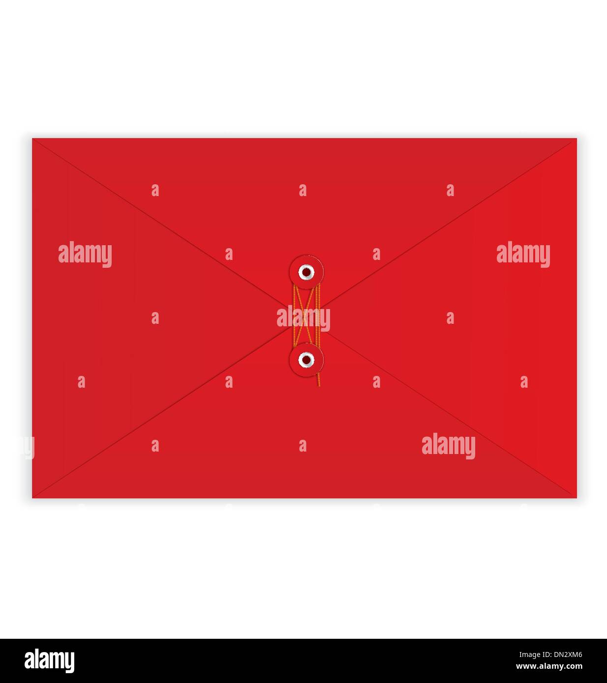 Enveloppe rouge vecteur joint corde Illustration de Vecteur