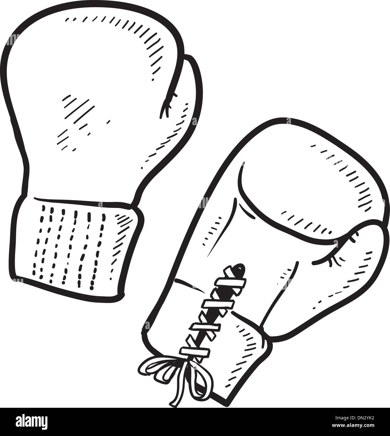 Boxing gloves sketch Banque de photographies et d'images à haute résolution  - Alamy