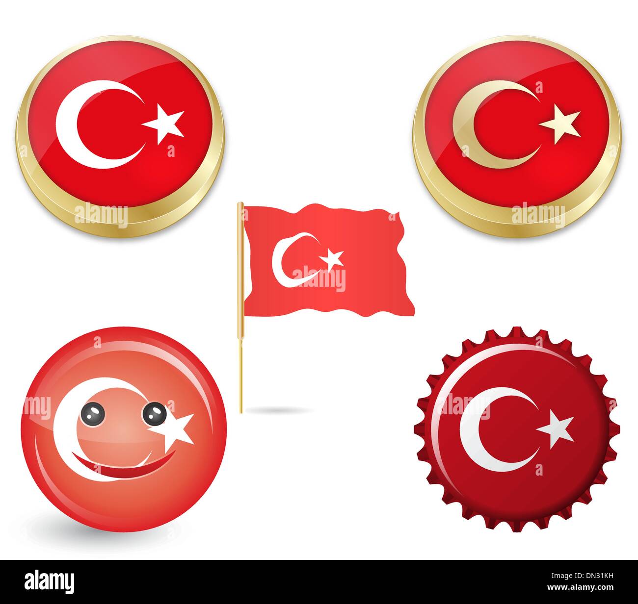 drapeau de la Turquie Illustration de Vecteur