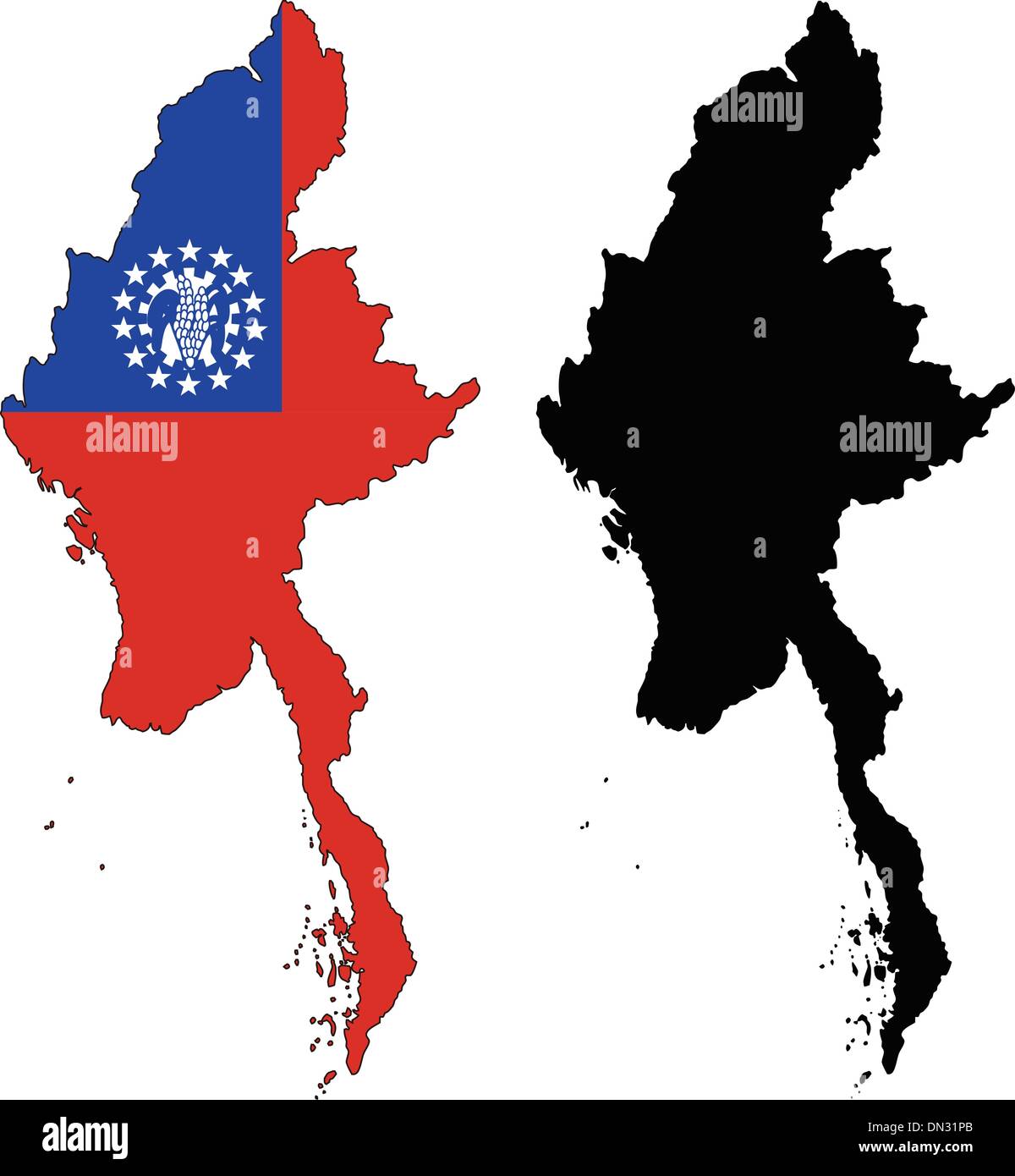 Myanmar Illustration de Vecteur