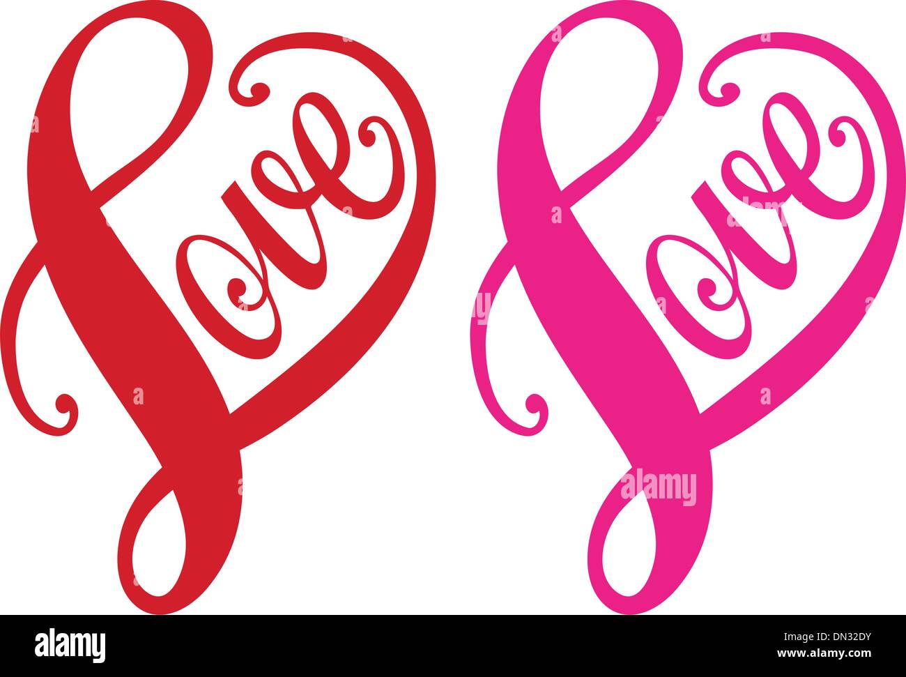 L'amour, coeur rouge, vector design Illustration de Vecteur
