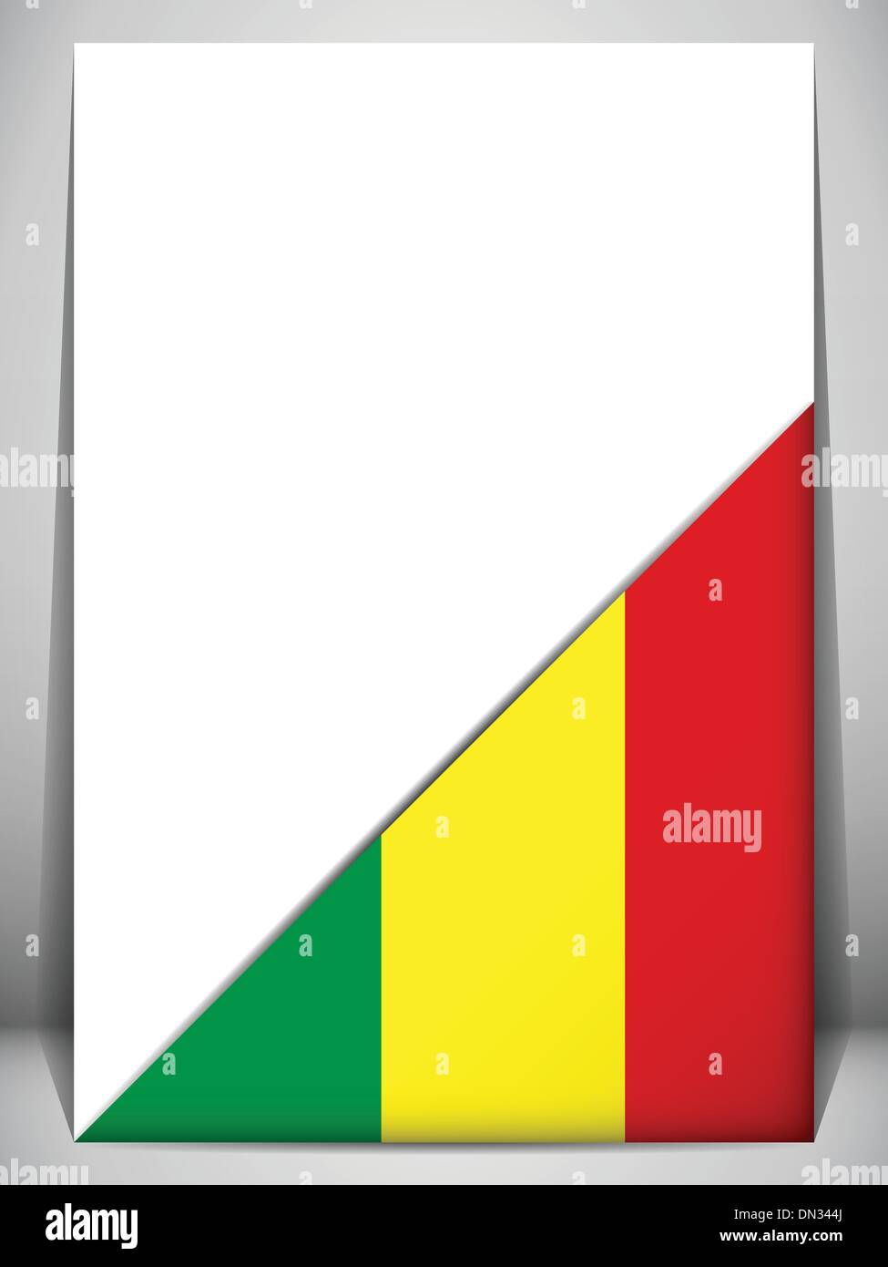 Mali drapeau du pays en tournant la page Illustration de Vecteur