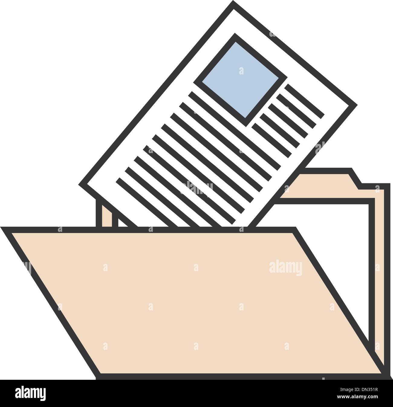 Dossier de fichiers Illustration de Vecteur