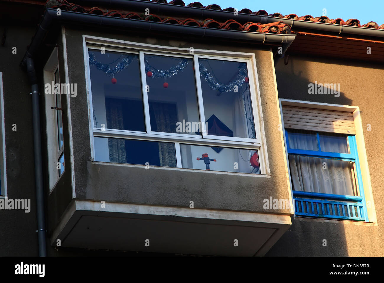 Marin typique balcon à partir de la ville de Santander en Espagne Banque D'Images