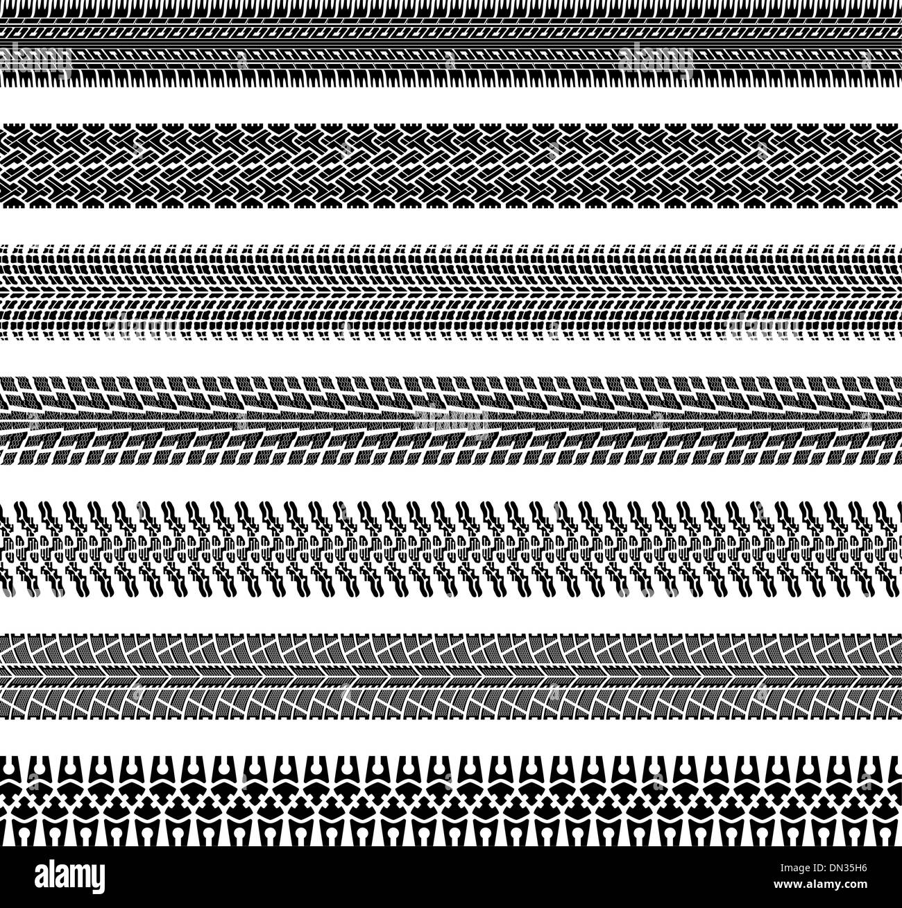 Vector empreintes de pneus Illustration de Vecteur