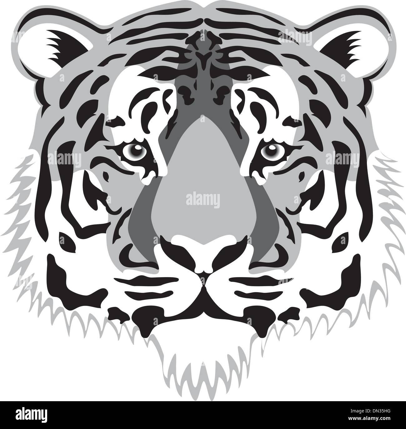 tête de tigre Illustration de Vecteur