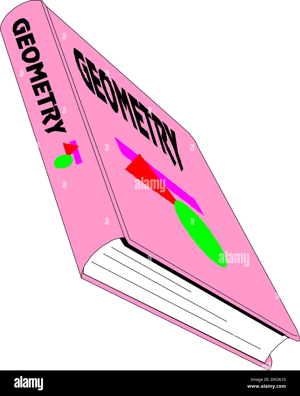 Livre relié-Geometry Illustration de Vecteur