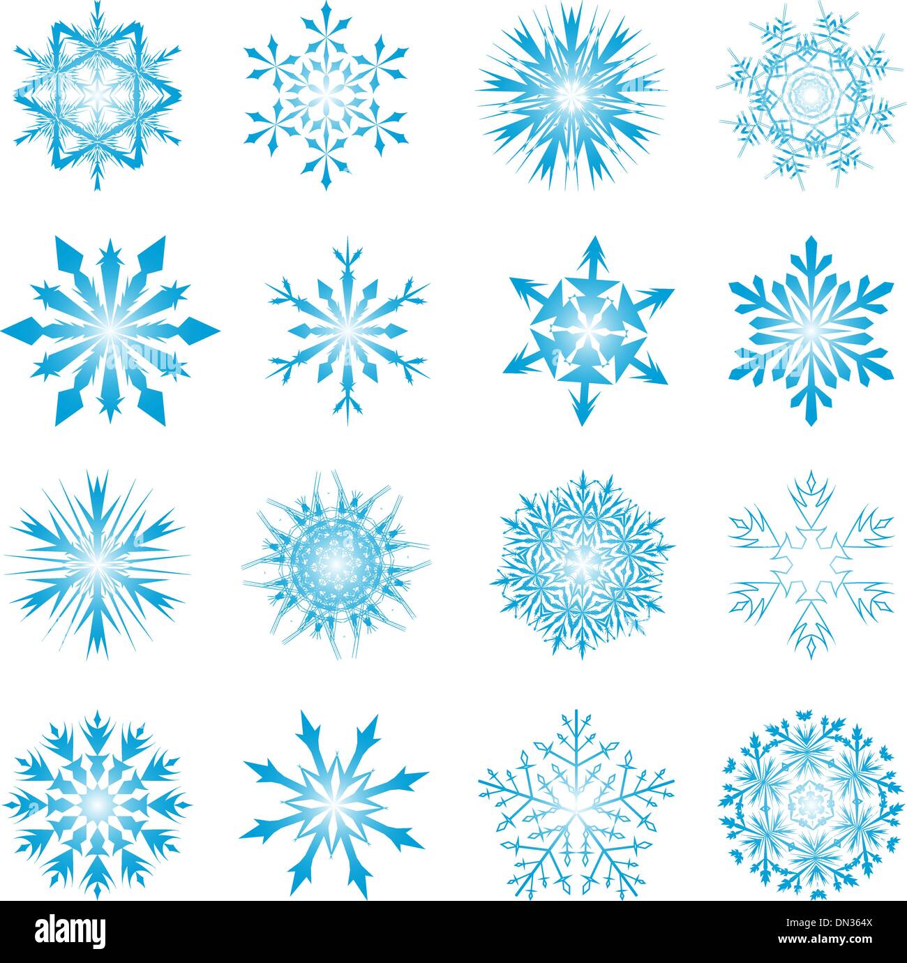 Flocon de neige jeu Illustration de Vecteur