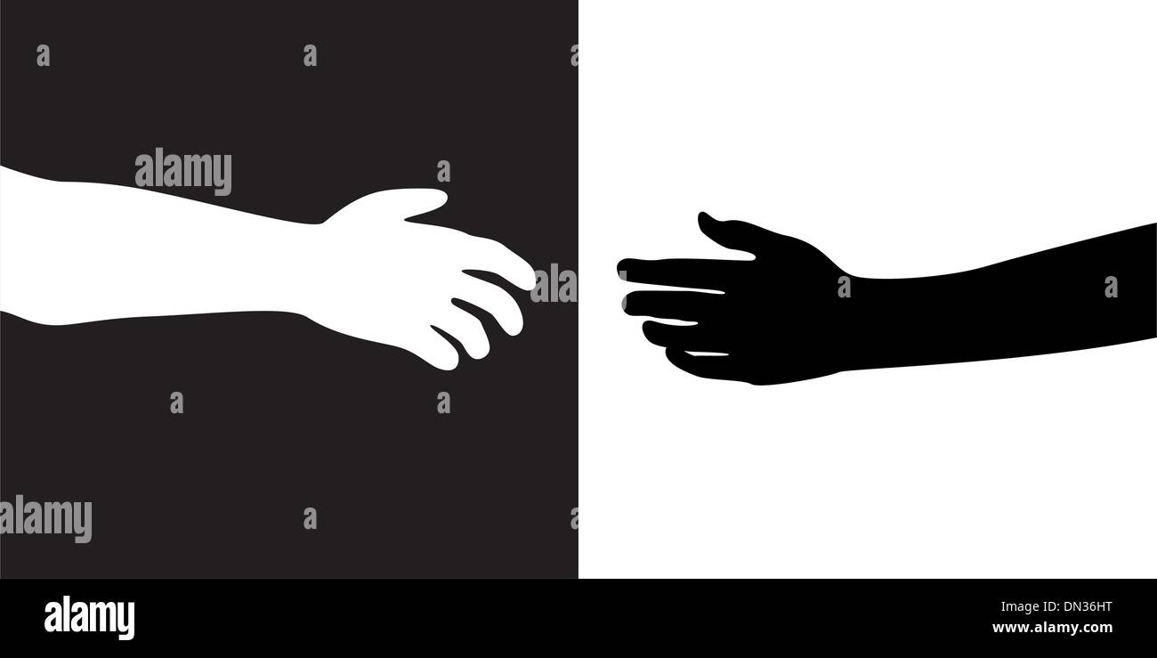 Deux mains vector Illustration de Vecteur
