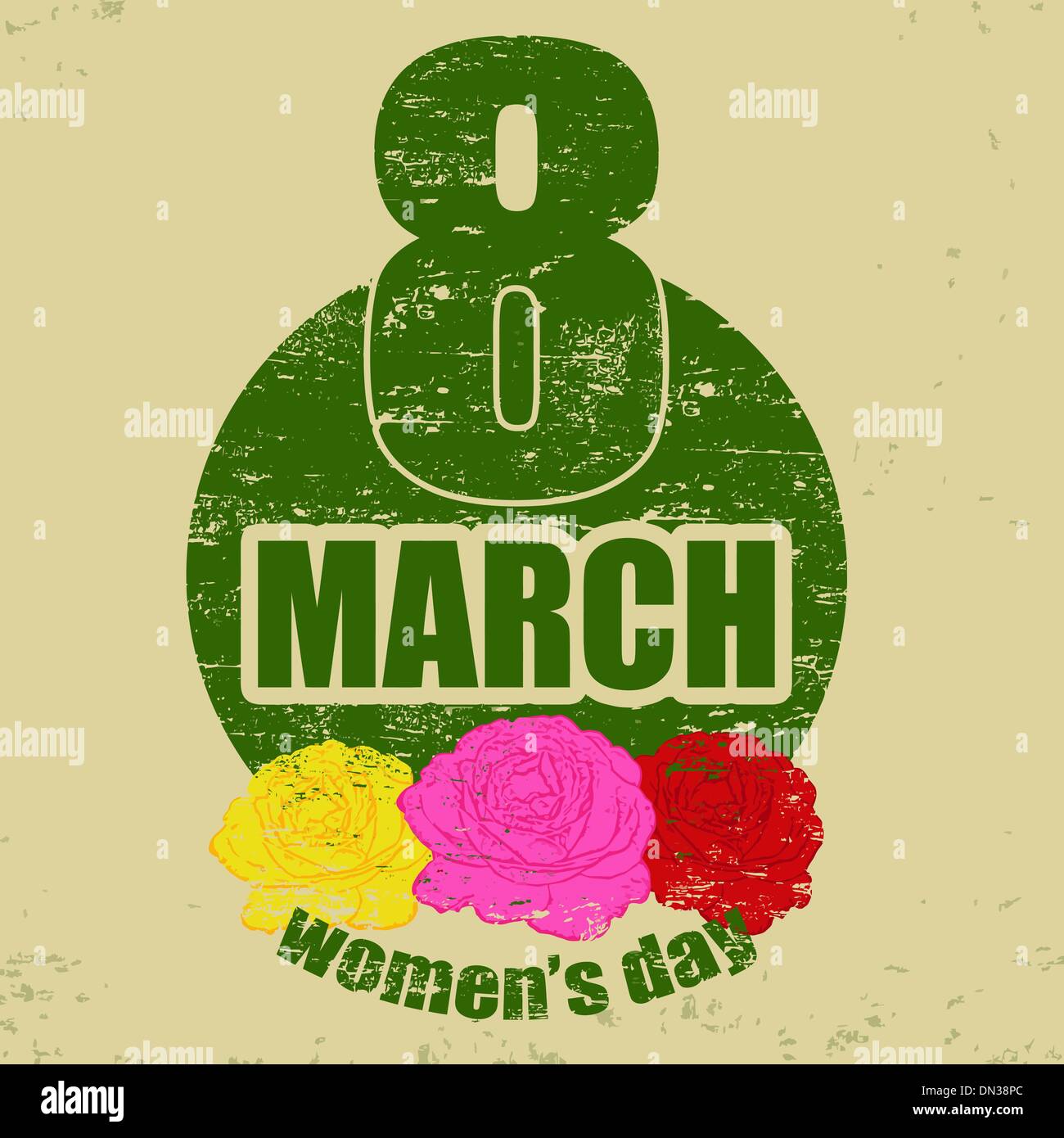 Vintage women's day background Illustration de Vecteur