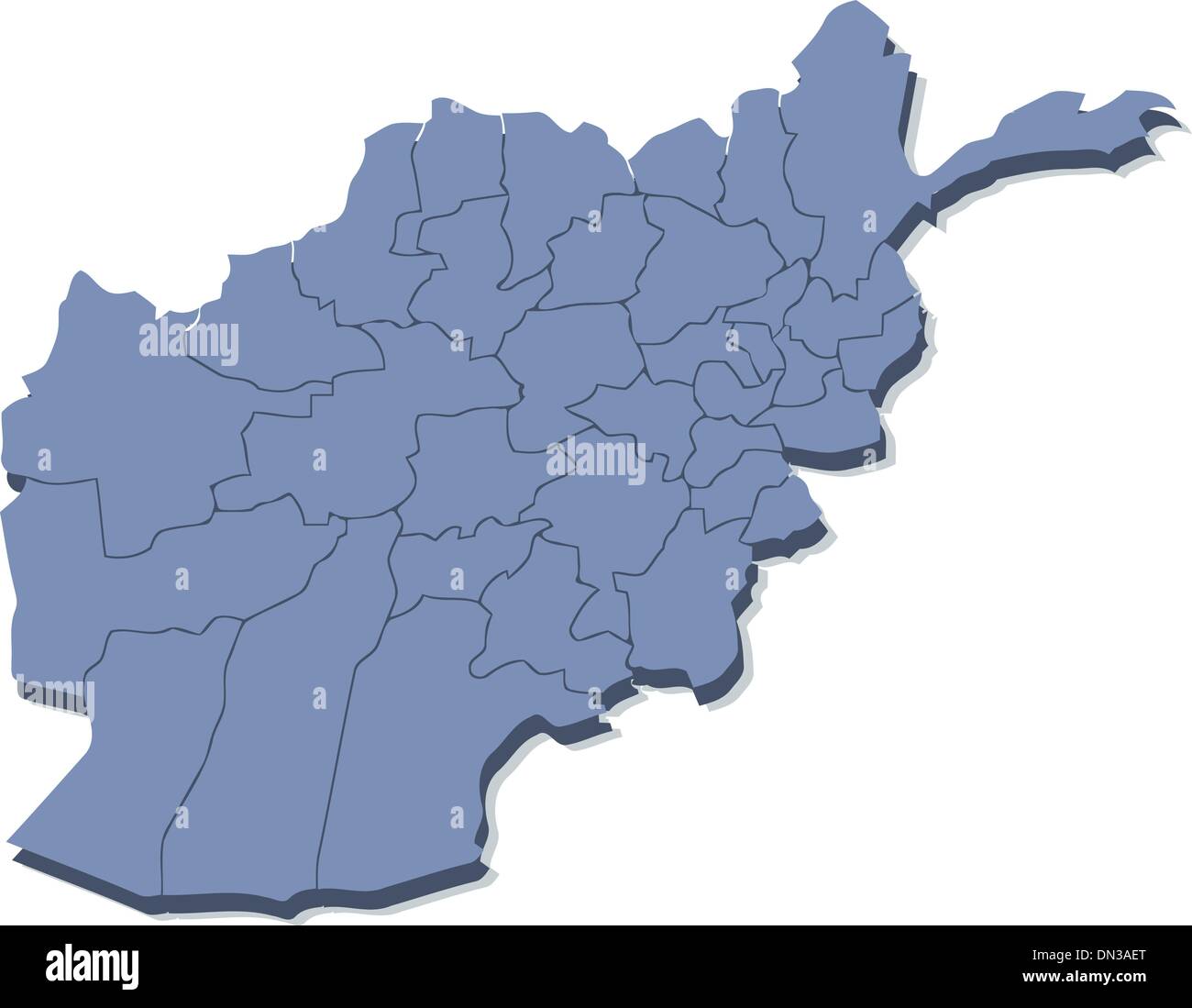 Carte vectorielle de l'Afghanistan Illustration de Vecteur