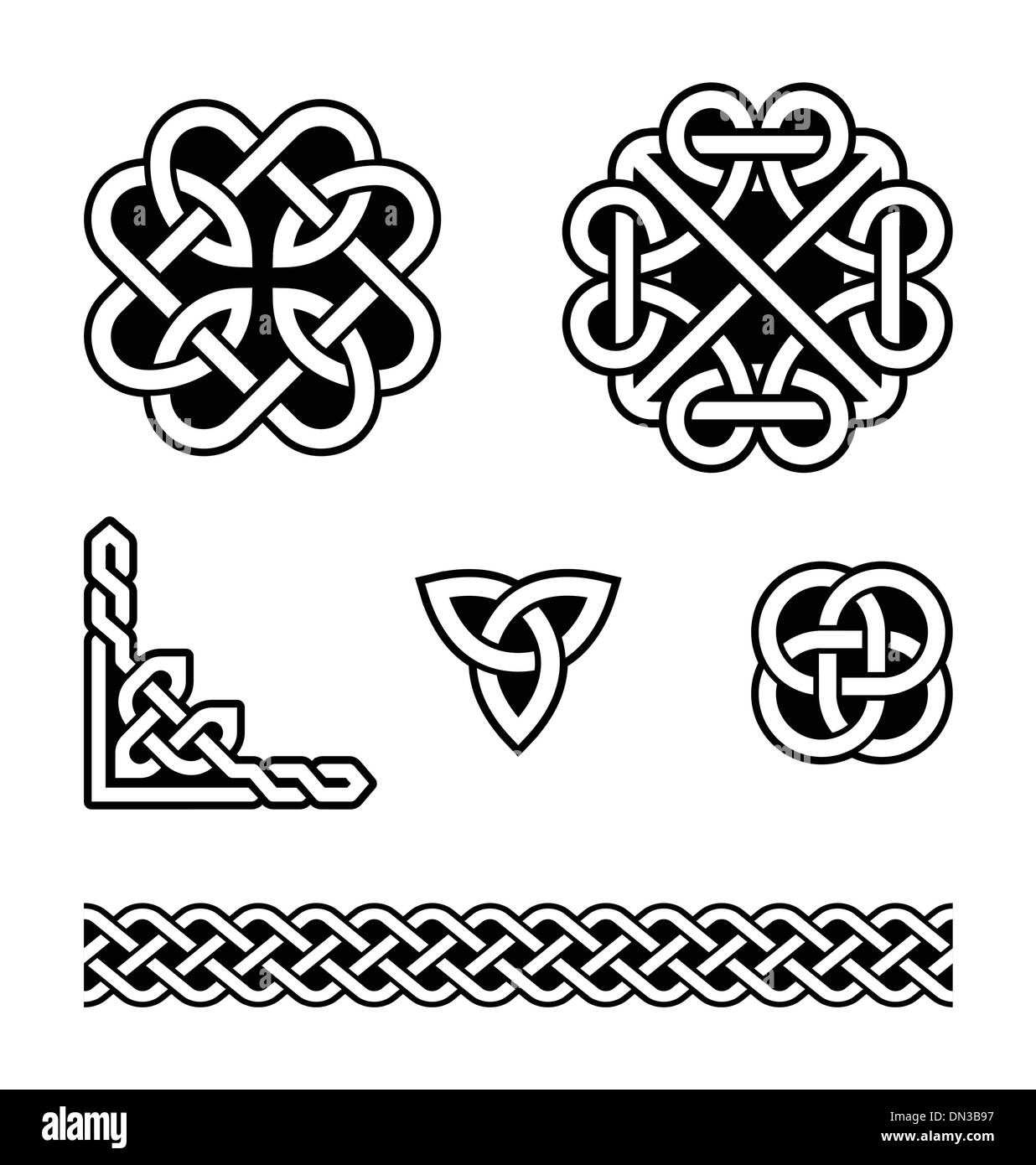 Celtic noeuds patterns - vector Illustration de Vecteur