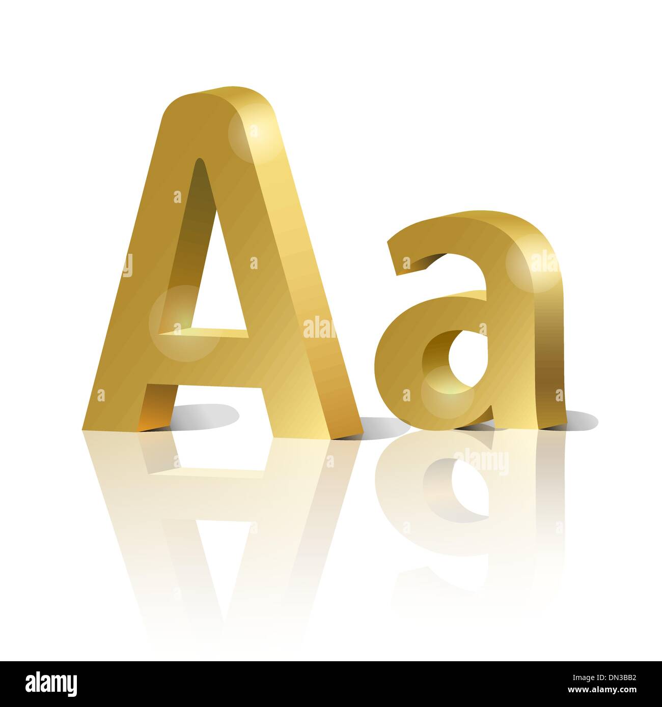 Lettre d’or A Illustration de Vecteur