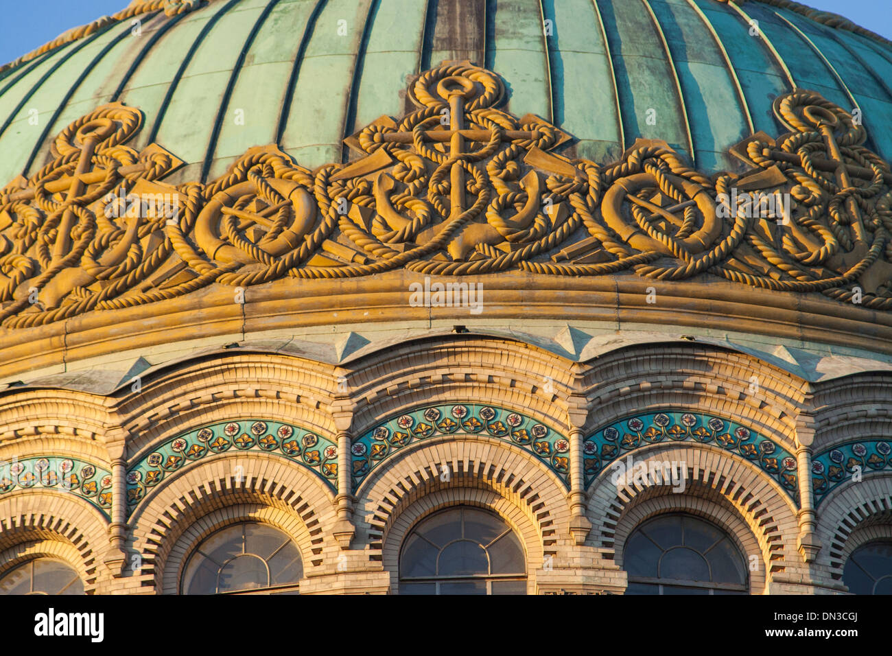 La Russie, Saint-Pétersbourg, Kronstadt, Cathédrale de la Marine Banque D'Images