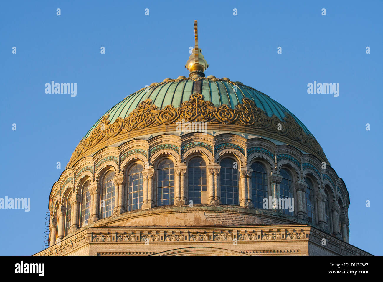 La Russie, Saint-Pétersbourg, Kronstadt, Cathédrale de la Marine Banque D'Images