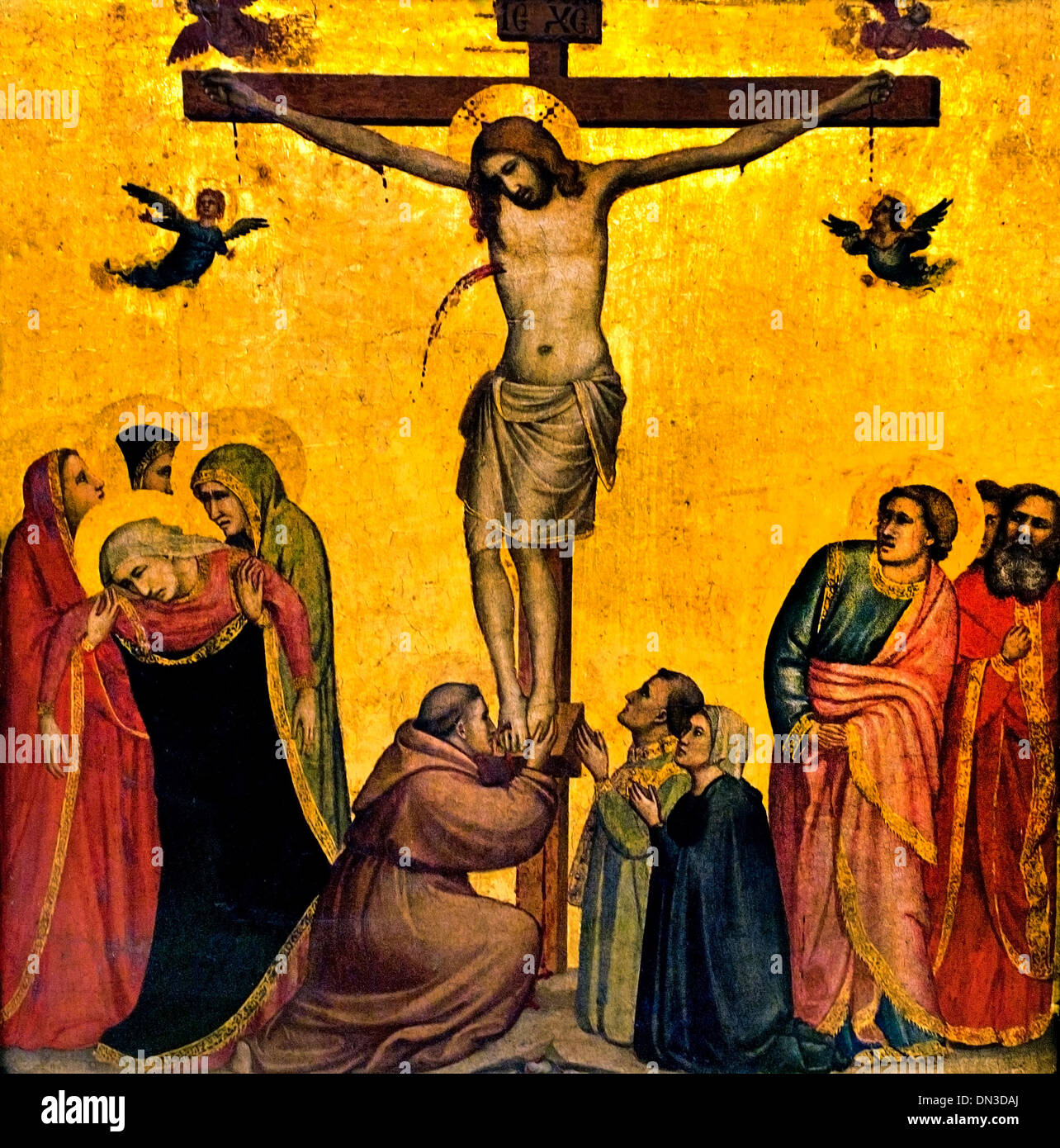 Christus am Kreuz - Christ en Croix 1266 - 1337 Giotto di Bondone Italie Italien Banque D'Images