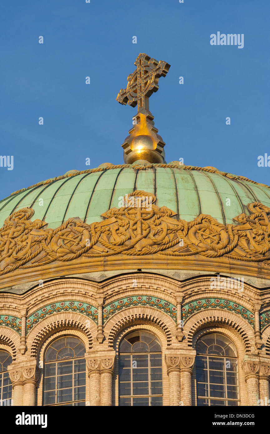 La Russie, Saint-Pétersbourg, Kronstadt, Cathédrale de la Marine Banque D'Images