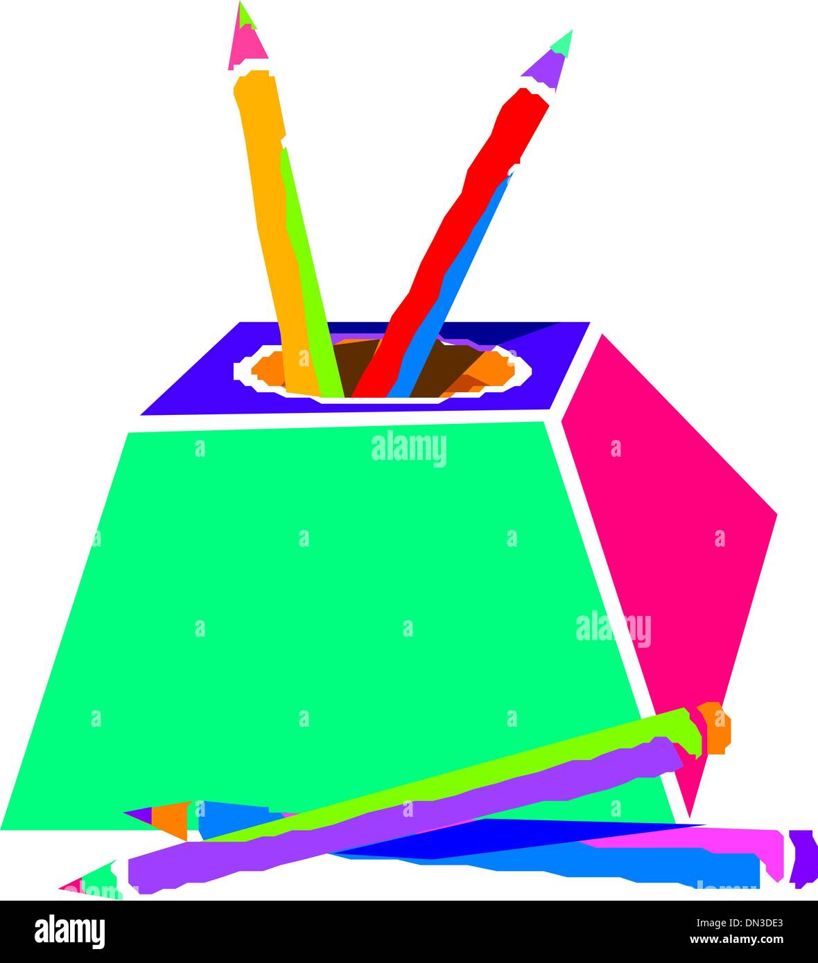 Crayons de couleurs différentes Illustration de Vecteur