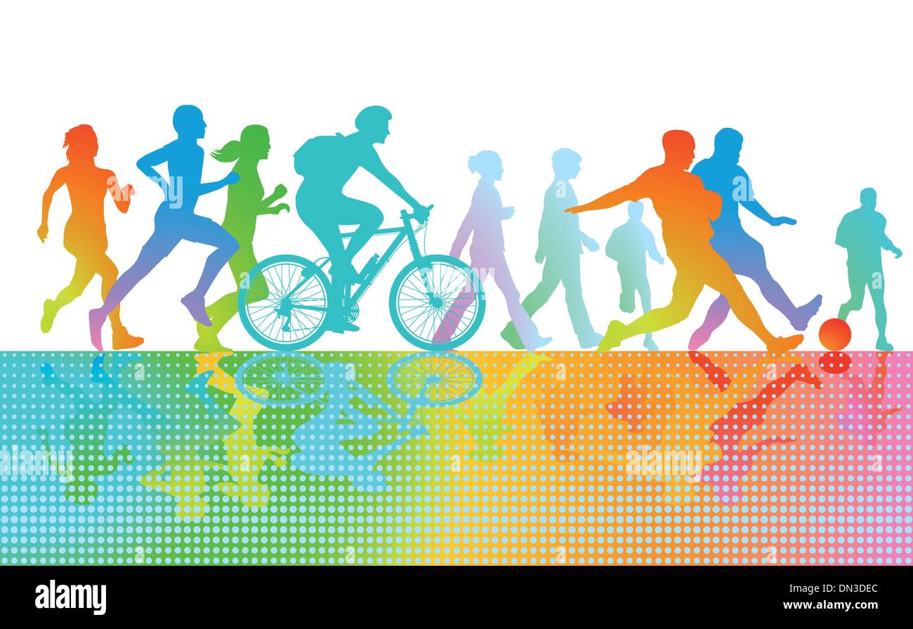 Le sport et l'exercice Illustration de Vecteur