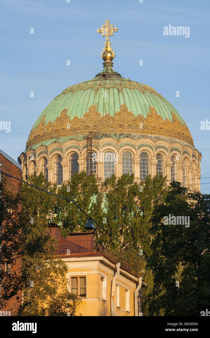 La Russie, Saint-Pétersbourg, Kronstadt, Cathédrale de la Marine Banque D'Images
