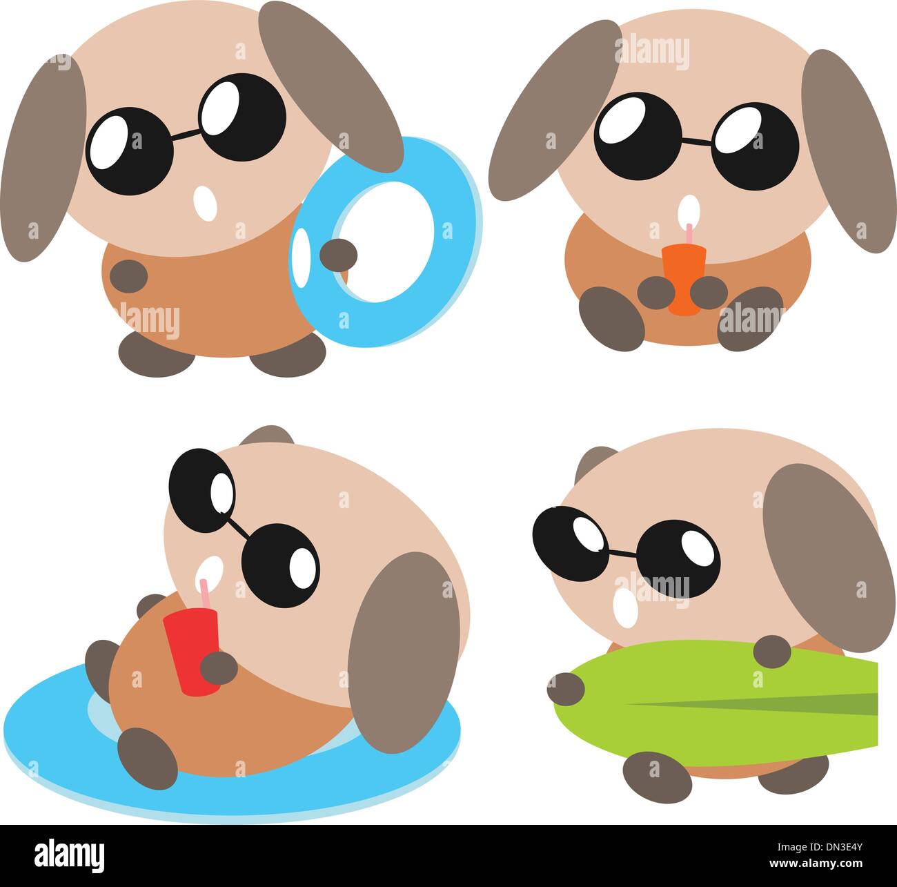 Cartoon illustration chien Illustration de Vecteur