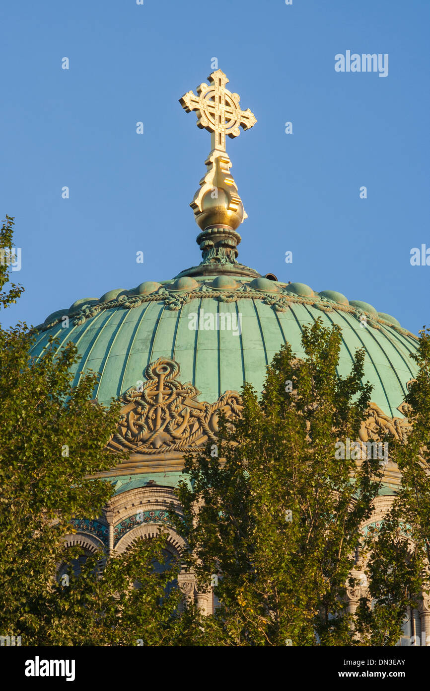 La Russie, Saint-Pétersbourg, Kronstadt, Cathédrale de la Marine Banque D'Images