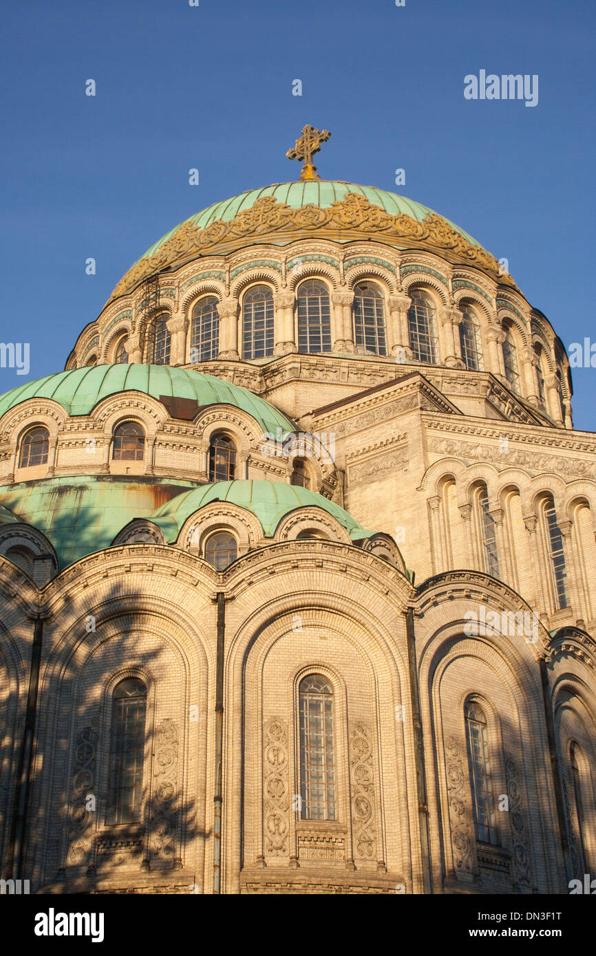 La Russie, Saint-Pétersbourg, Kronstadt, Cathédrale de la Marine Banque D'Images