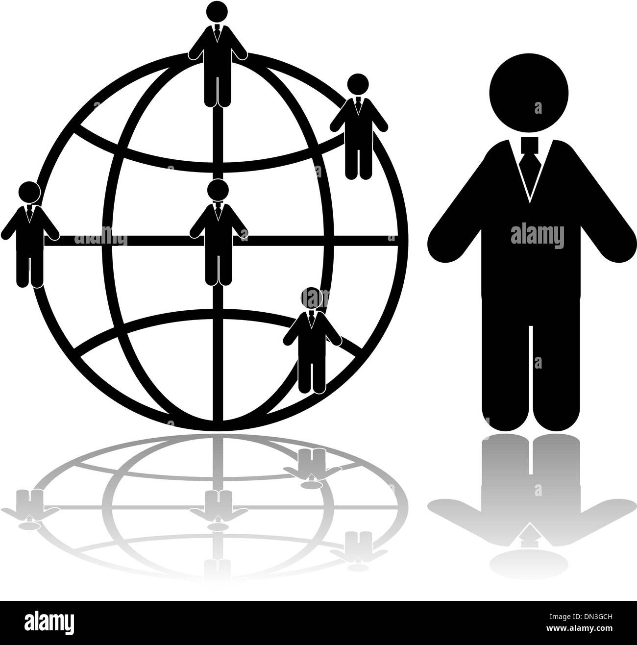 Relations sérieuses in Global Business Illustration de Vecteur