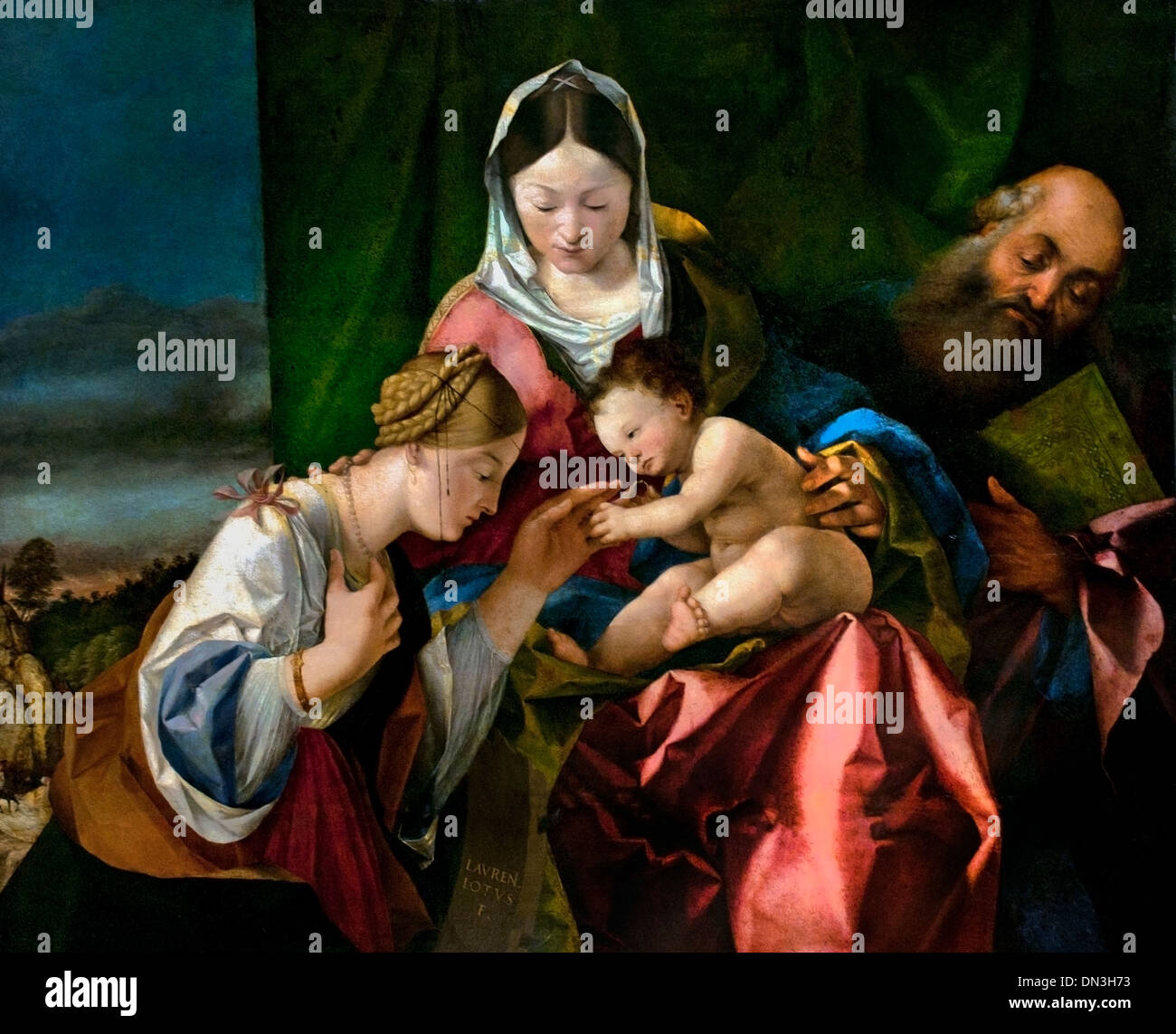 Le Mariage mystique DE ST. CATHERINE1505 Lorenzo Lotto (1480-1556) Italie Italien Banque D'Images