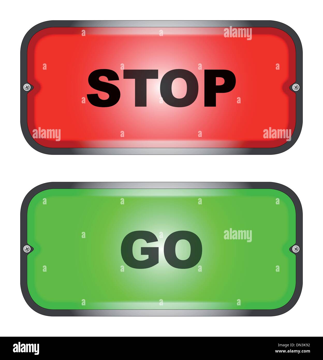 Panneau stop go Banque d'images détourées Alamy