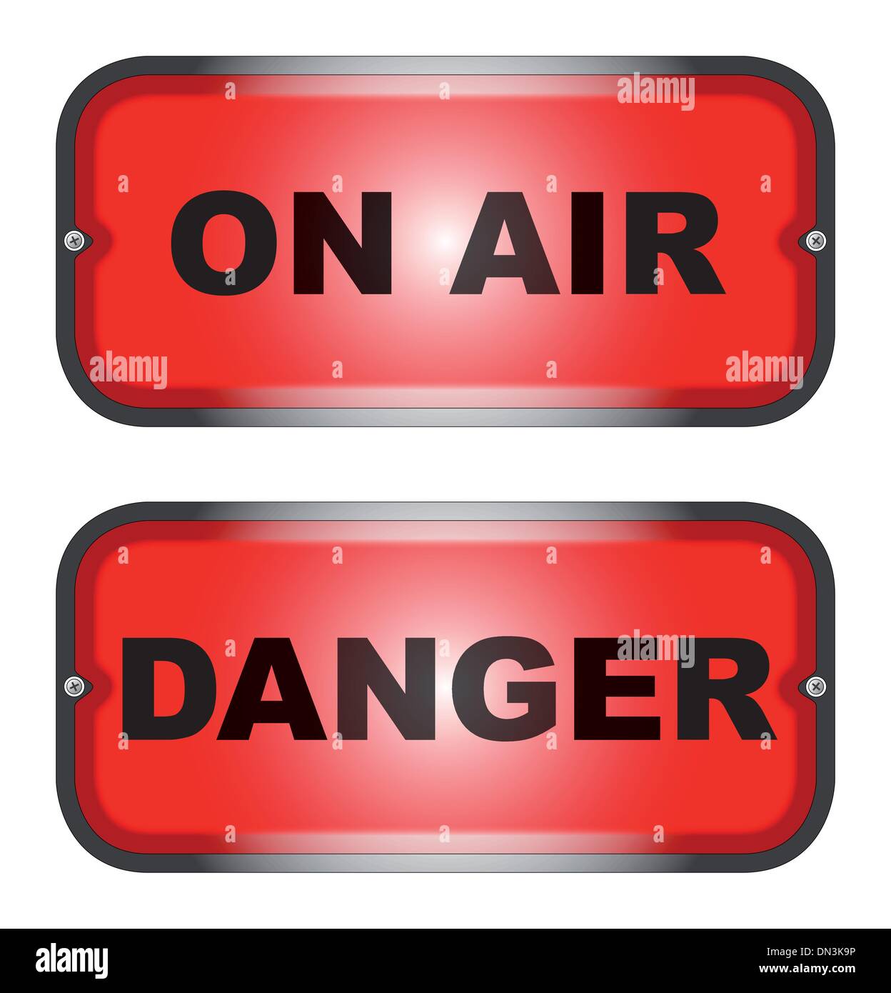 Panneau de danger rouge Banque d'images vectorielles - Alamy