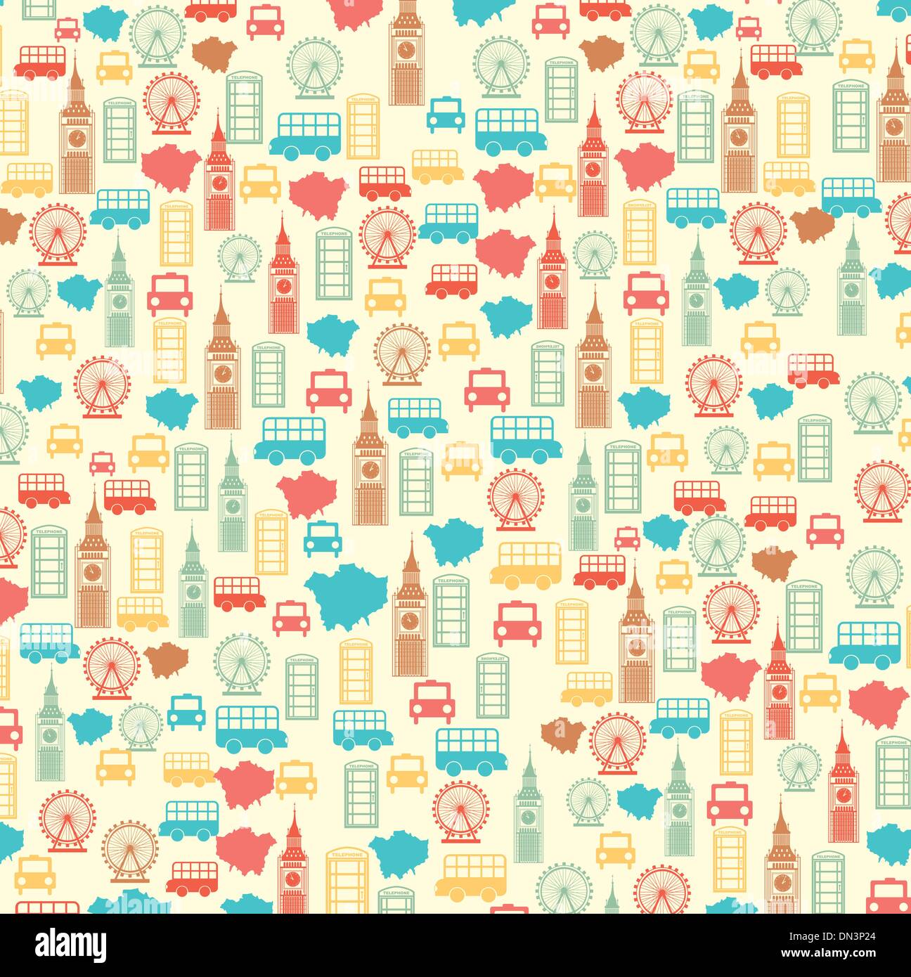 éléments de Londres Illustration de Vecteur