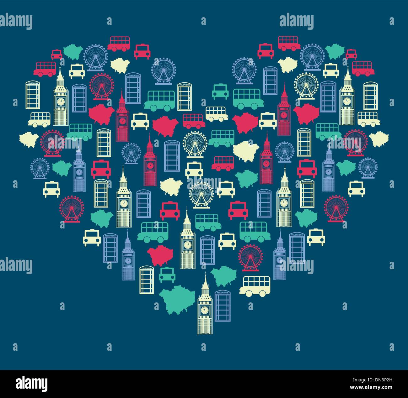 éléments de Londres Illustration de Vecteur