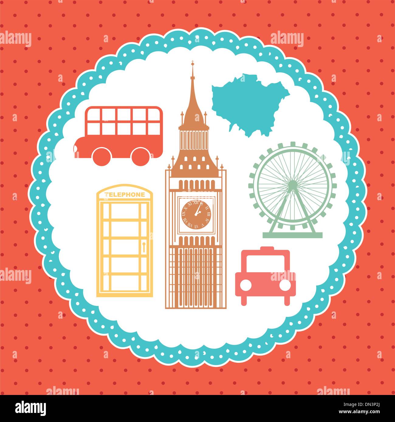 éléments de Londres Illustration de Vecteur