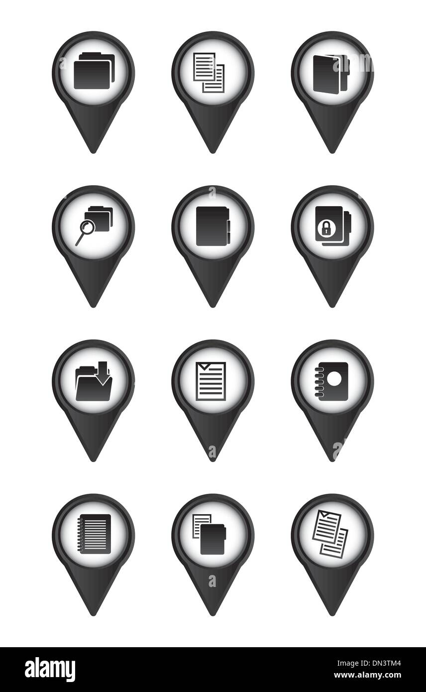 icônes de fichiers Illustration de Vecteur