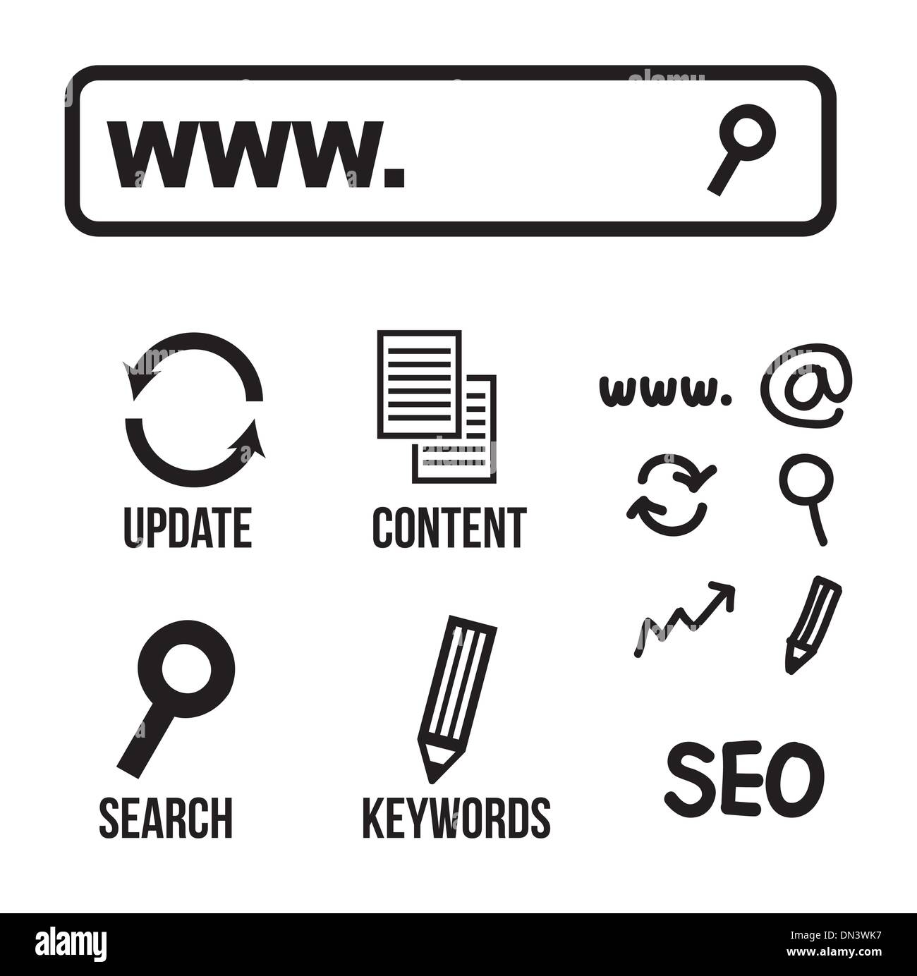 Illustration de SEO Illustration de Vecteur