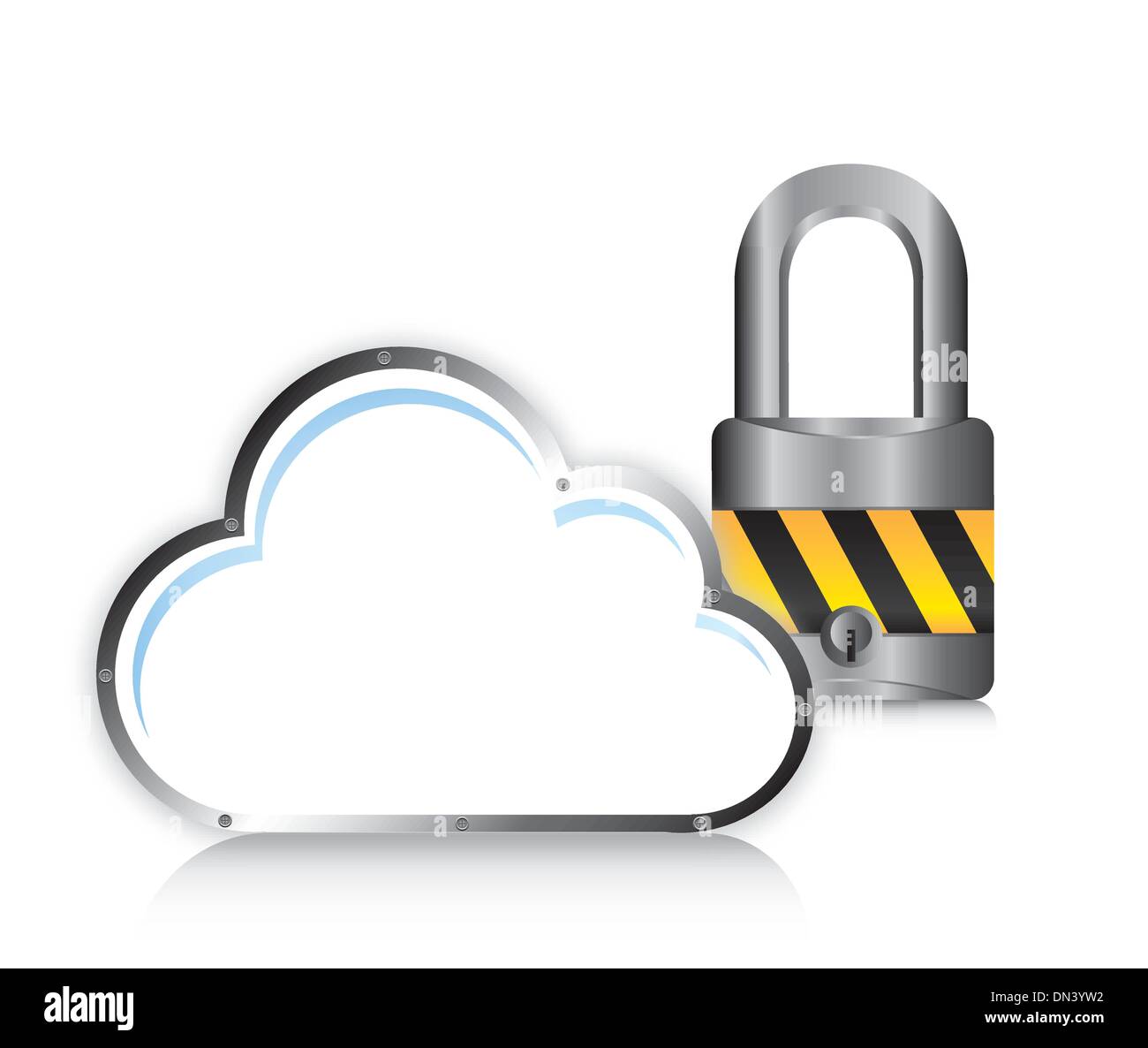 La sécurité du cloud computing Illustration de Vecteur