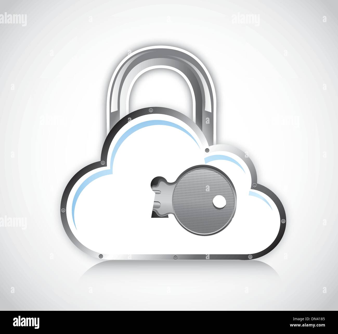 La sécurité du cloud computing Illustration de Vecteur