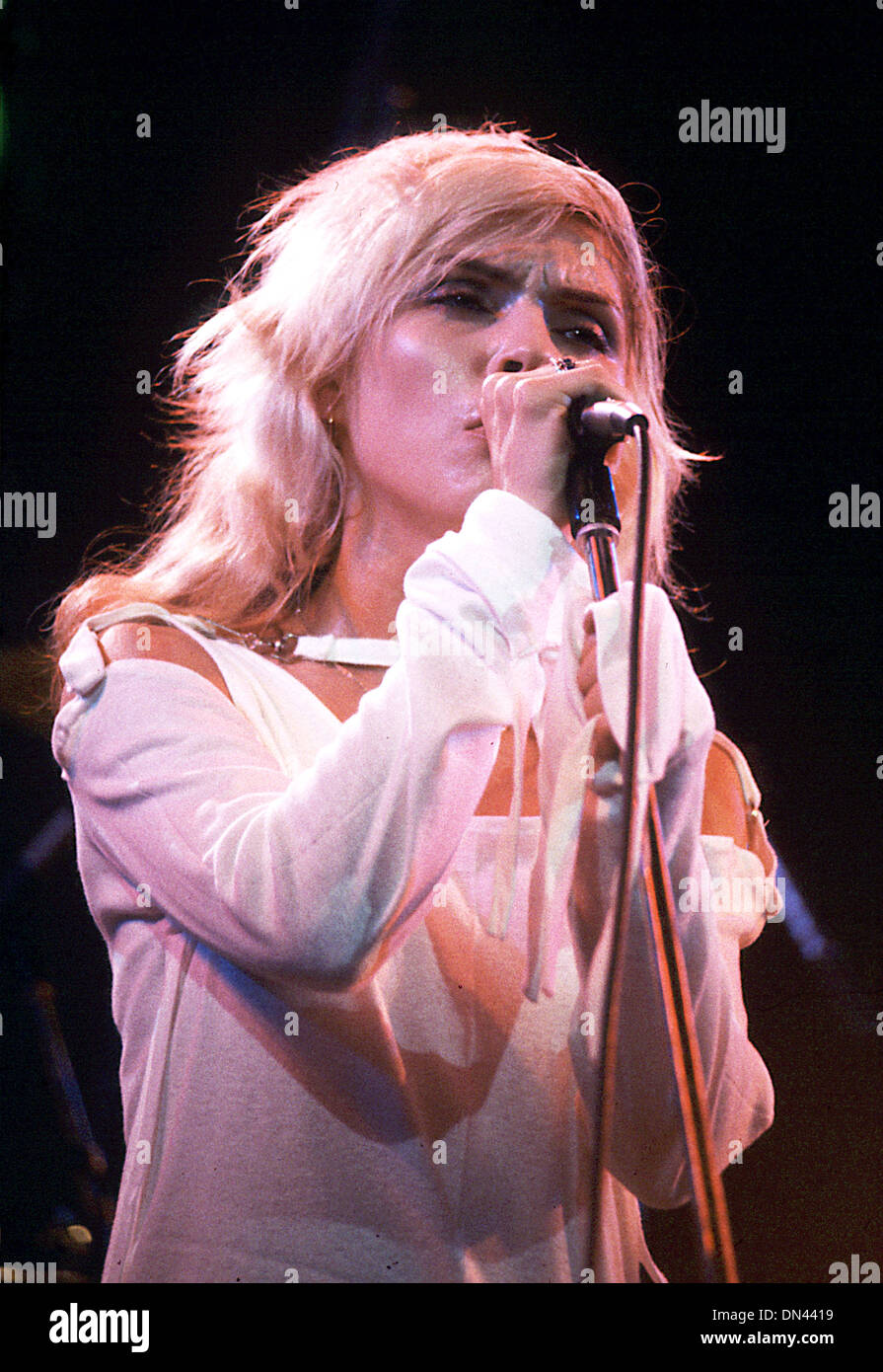 BLONDIE Debbie Harry le chanteur à propos de 1978 Banque D'Images
