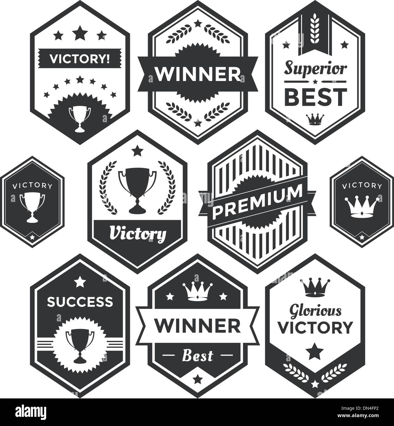 Vector prime Badge et collection d'étiquettes modernes Illustration de Vecteur