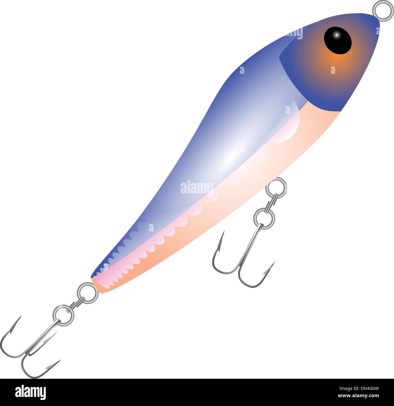 Cuillère-appât bleu Illustration de Vecteur