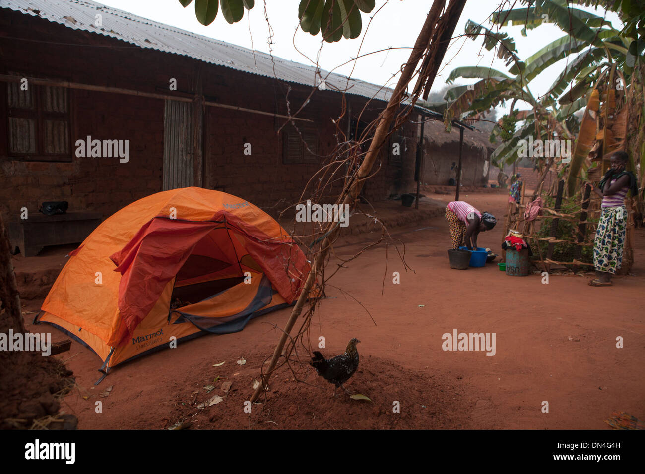Camping en Afrique. Banque D'Images