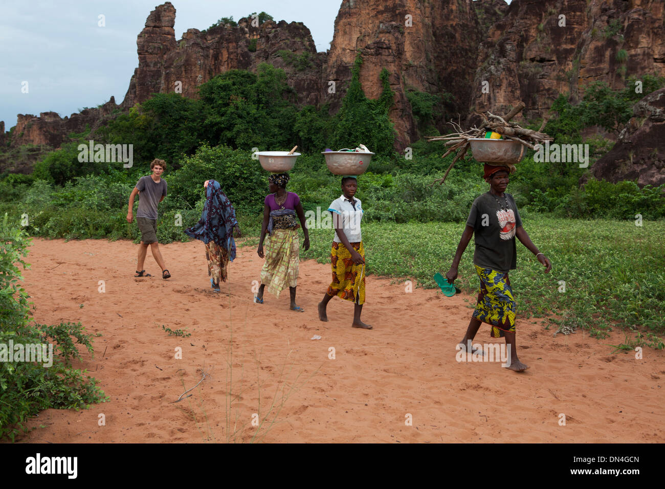 Les pics de Sindou, Burkina Faso, Afrique de l'Ouest. Banque D'Images