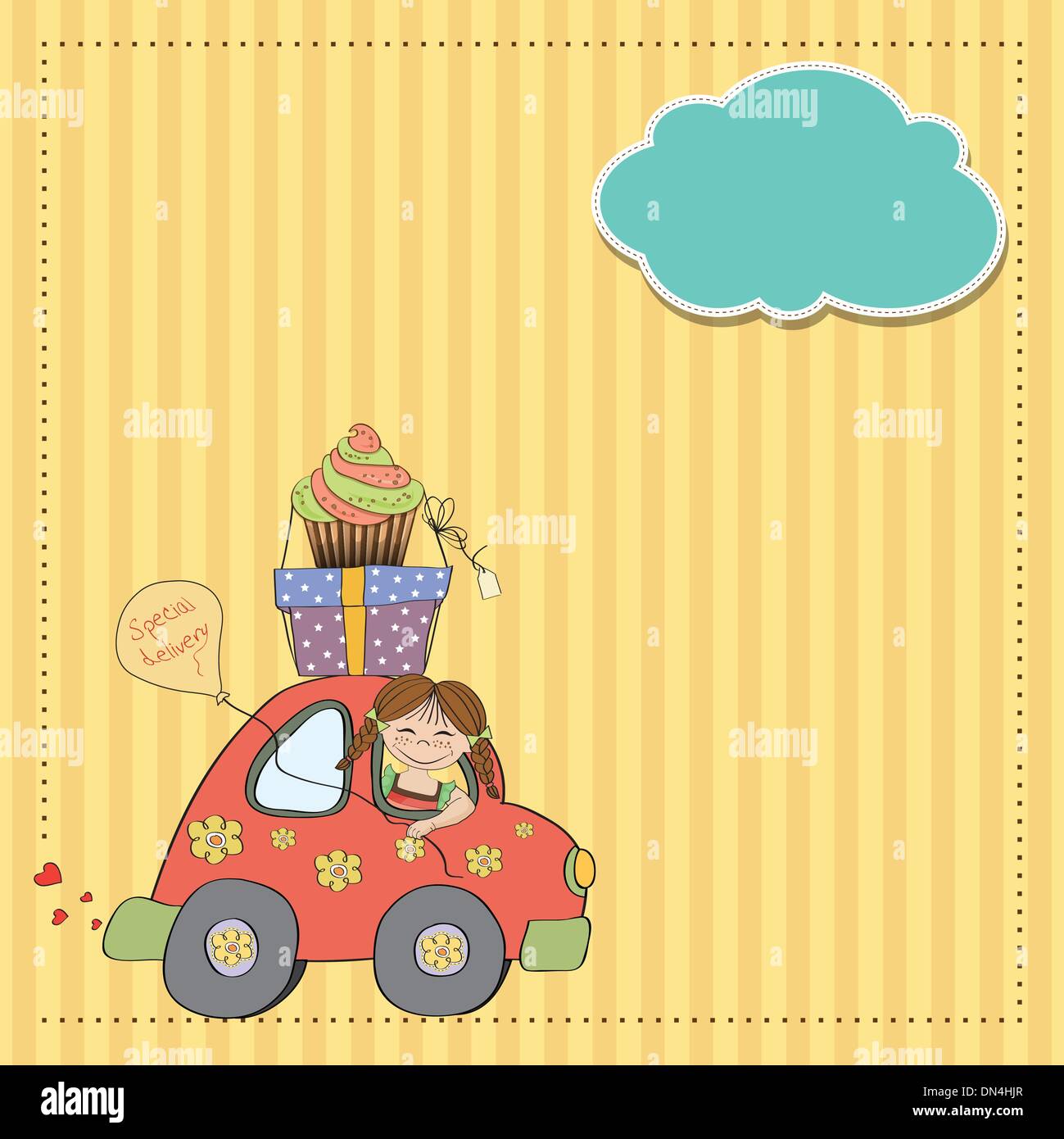 Carte D Anniversaire Drole De Petite Fille Image Vectorielle Stock Alamy Carte D Anniversaire Drole De Petite Fille Image Vectorielle Stock Alamy